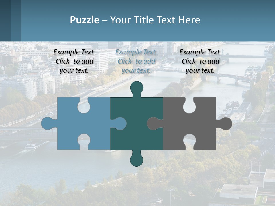 A Bridge Over A River With A City In The Background PowerPoint Template