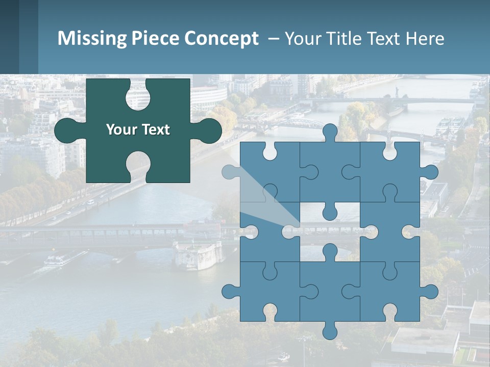 A Bridge Over A River With A City In The Background PowerPoint Template