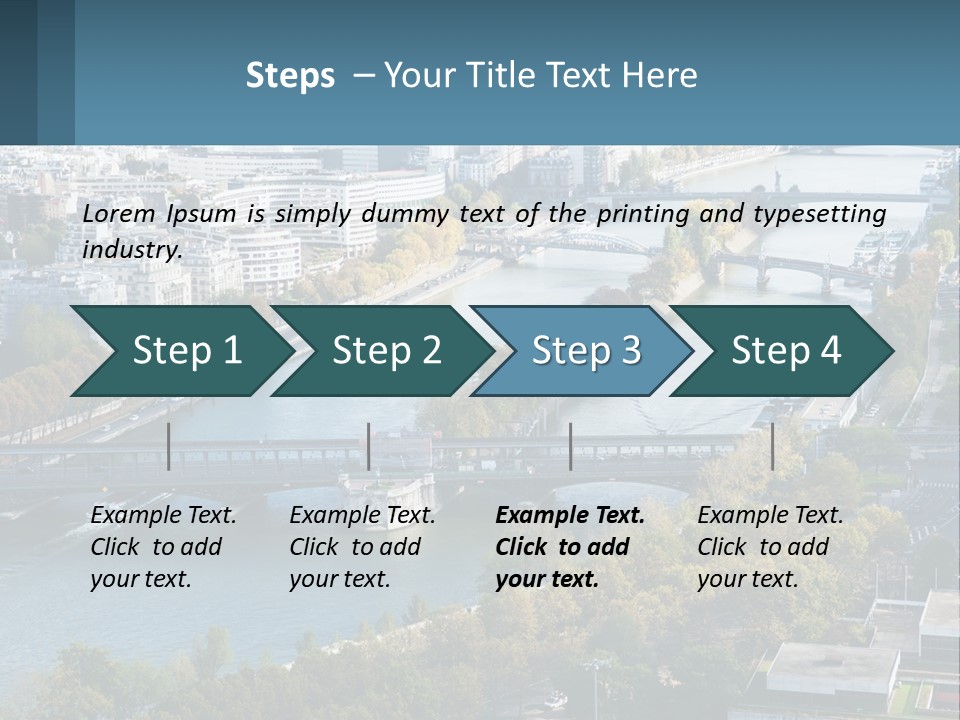 A Bridge Over A River With A City In The Background PowerPoint Template