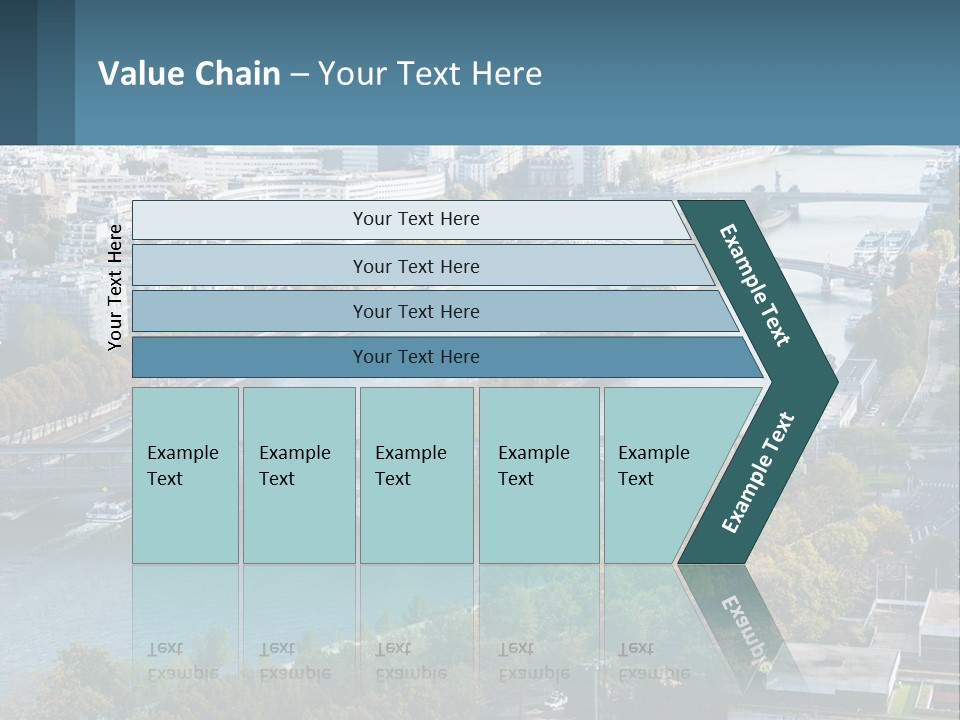 A Bridge Over A River With A City In The Background PowerPoint Template
