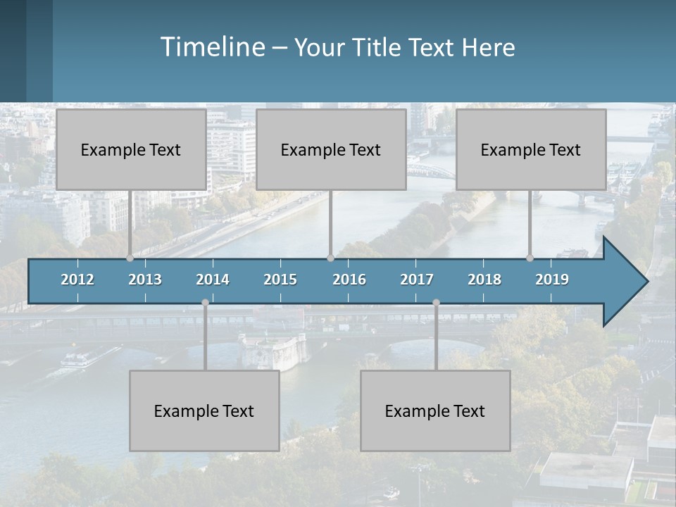 A Bridge Over A River With A City In The Background PowerPoint Template