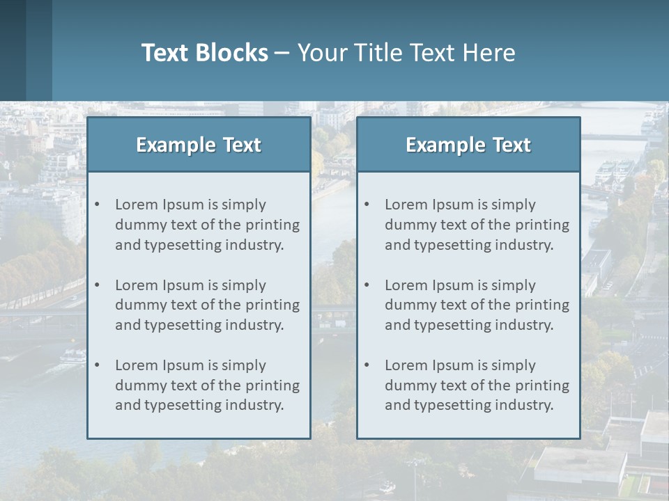 A Bridge Over A River With A City In The Background PowerPoint Template