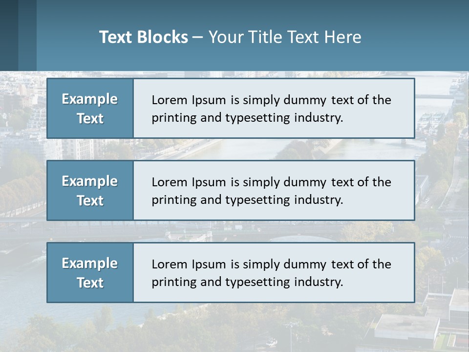 A Bridge Over A River With A City In The Background PowerPoint Template