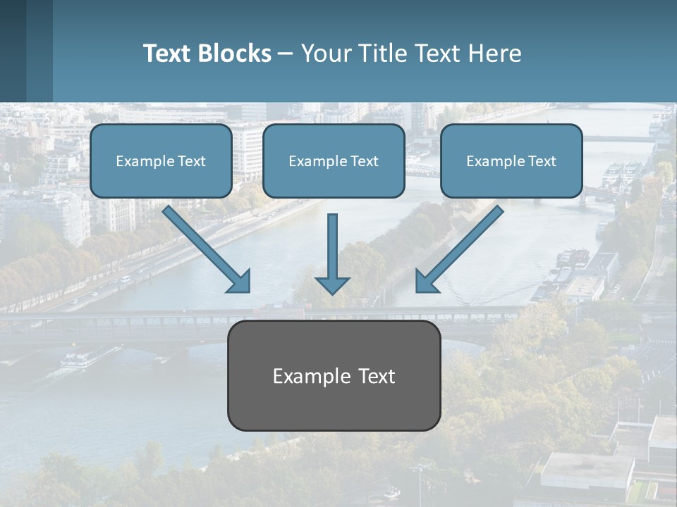 A Bridge Over A River With A City In The Background PowerPoint Template
