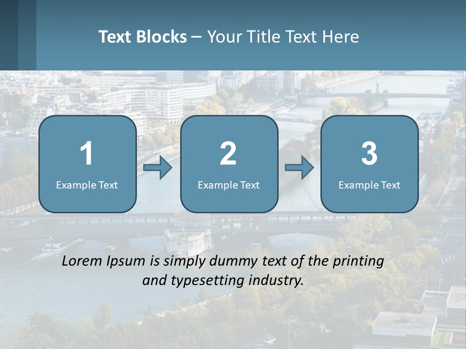 A Bridge Over A River With A City In The Background PowerPoint Template