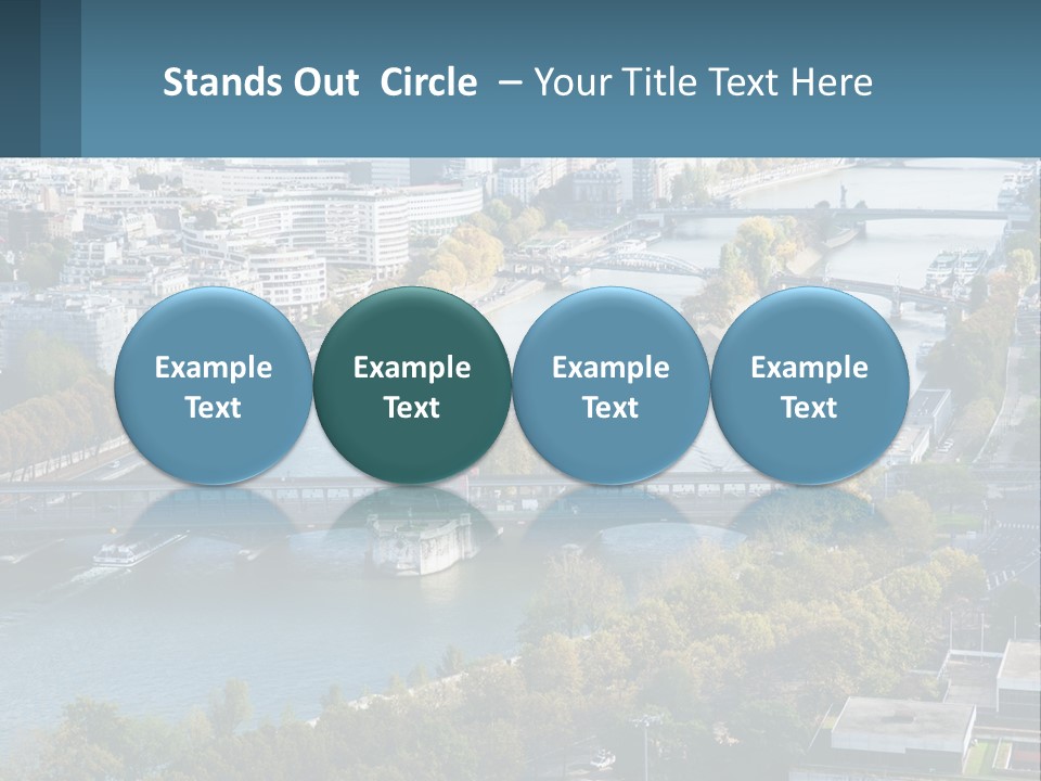 A Bridge Over A River With A City In The Background PowerPoint Template