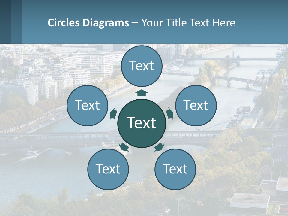 A Bridge Over A River With A City In The Background PowerPoint Template