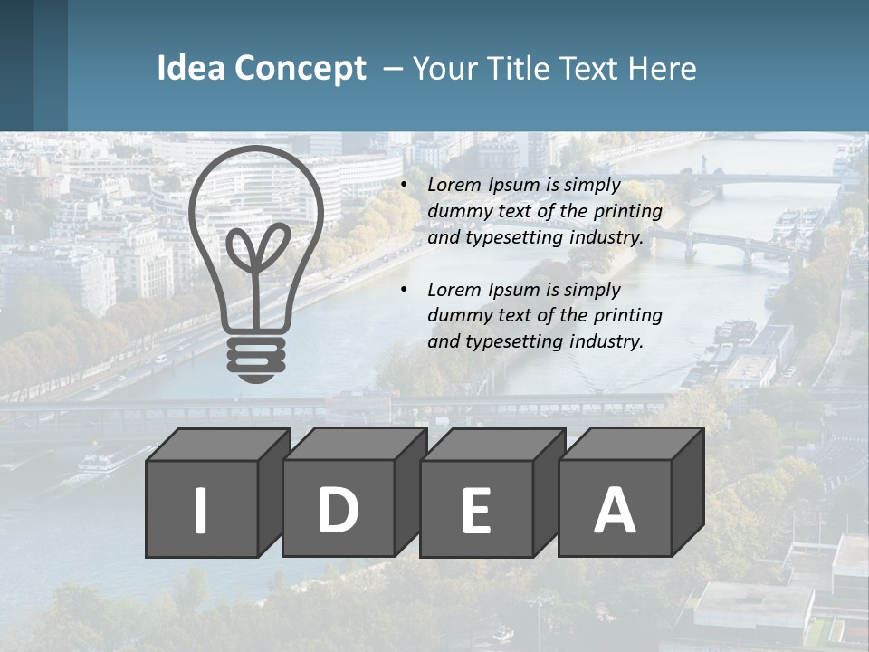 A Bridge Over A River With A City In The Background PowerPoint Template