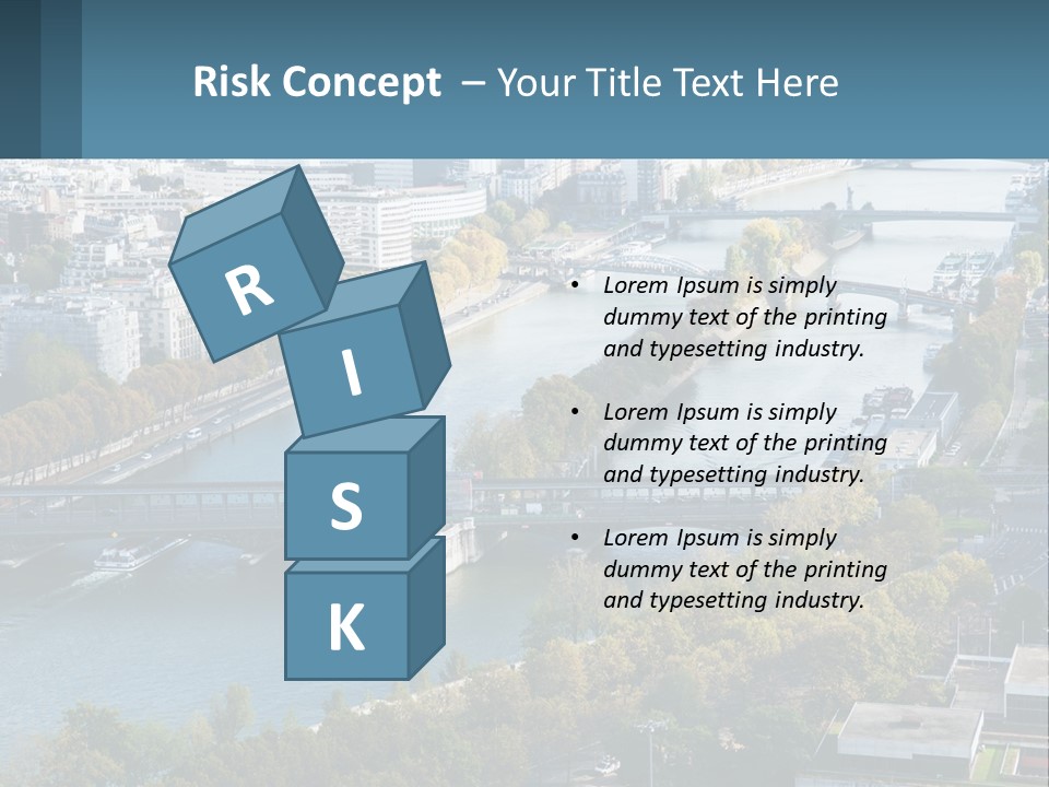 A Bridge Over A River With A City In The Background PowerPoint Template