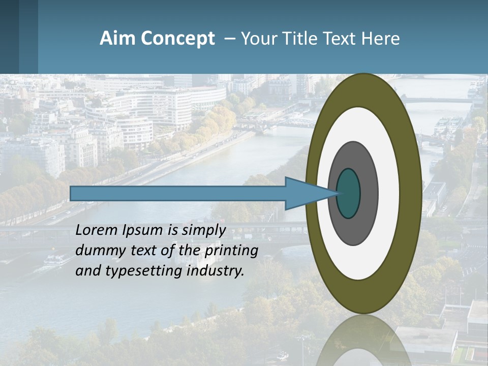 A Bridge Over A River With A City In The Background PowerPoint Template