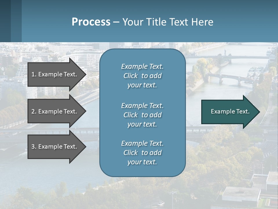 A Bridge Over A River With A City In The Background PowerPoint Template