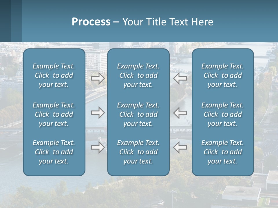 A Bridge Over A River With A City In The Background PowerPoint Template