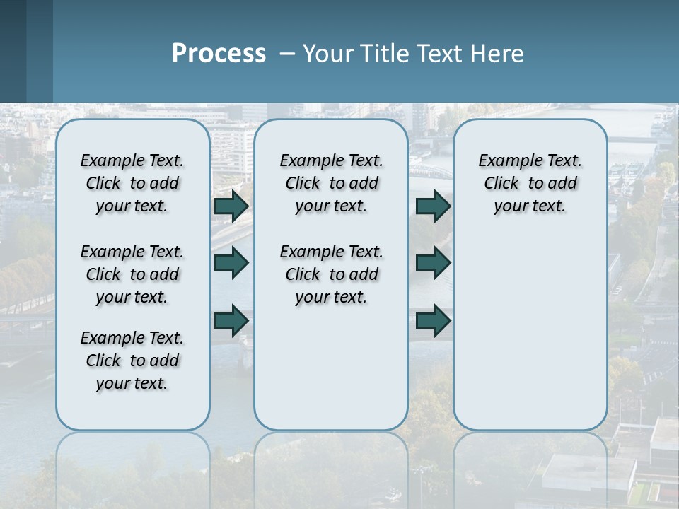 A Bridge Over A River With A City In The Background PowerPoint Template