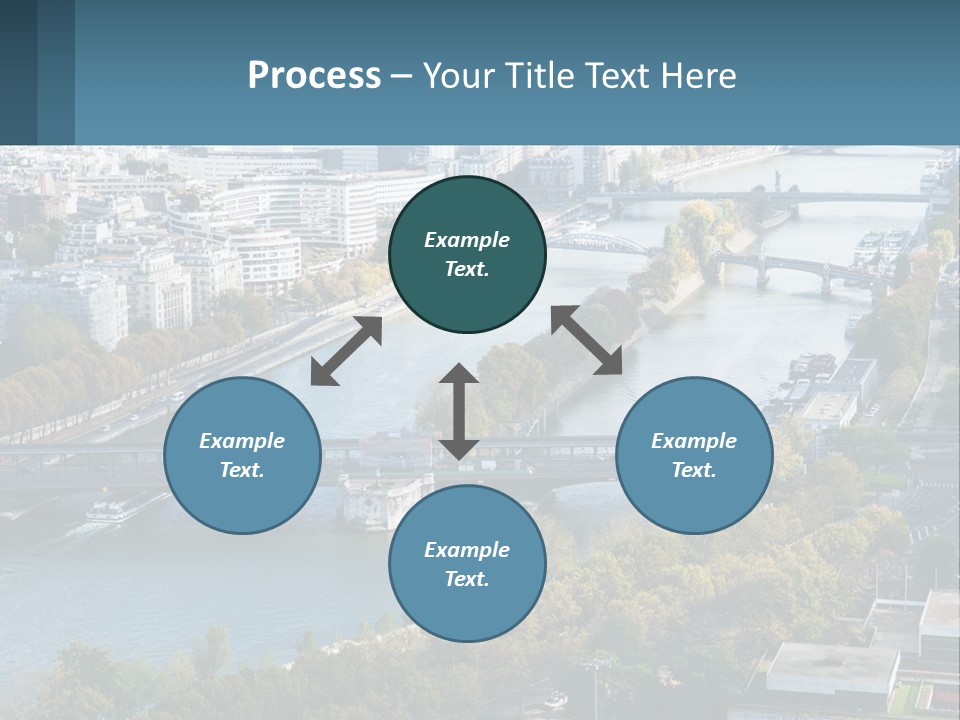 A Bridge Over A River With A City In The Background PowerPoint Template