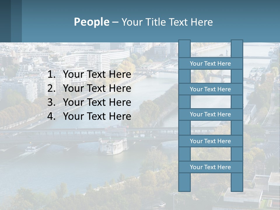 A Bridge Over A River With A City In The Background PowerPoint Template