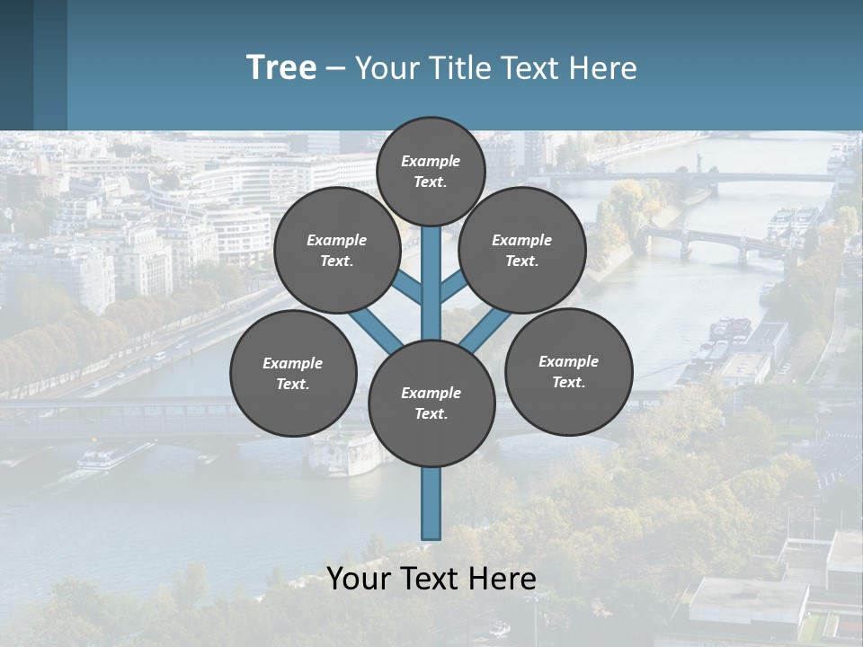 A Bridge Over A River With A City In The Background PowerPoint Template