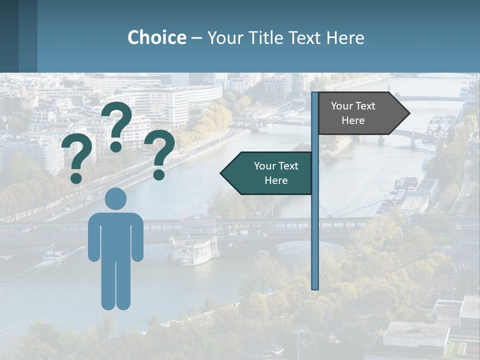 A Bridge Over A River With A City In The Background PowerPoint Template