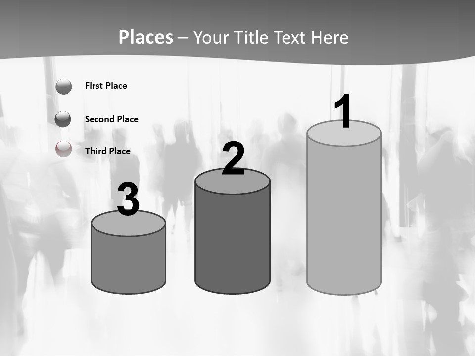 A Group Of People Walking Down A Hallway PowerPoint Template