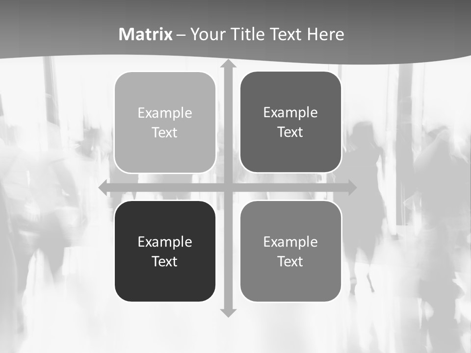 A Group Of People Walking Down A Hallway PowerPoint Template