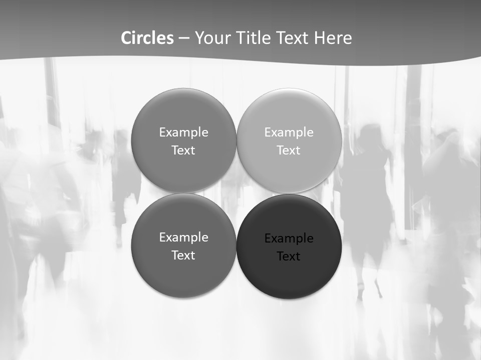 A Group Of People Walking Down A Hallway PowerPoint Template