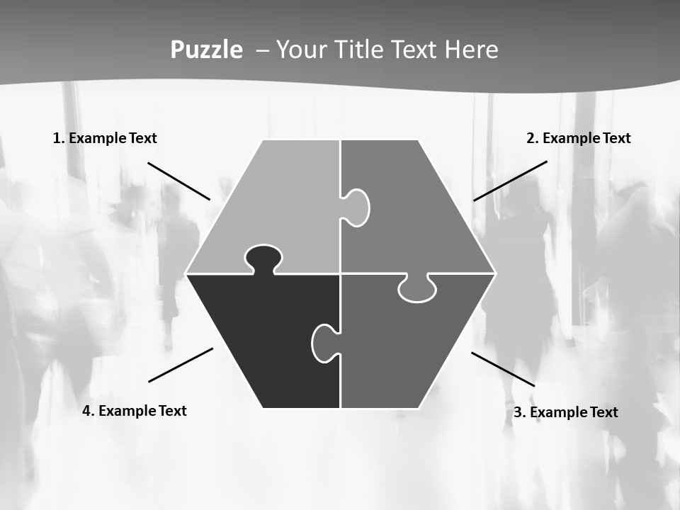 A Group Of People Walking Down A Hallway PowerPoint Template