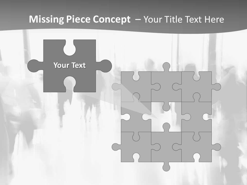 A Group Of People Walking Down A Hallway PowerPoint Template