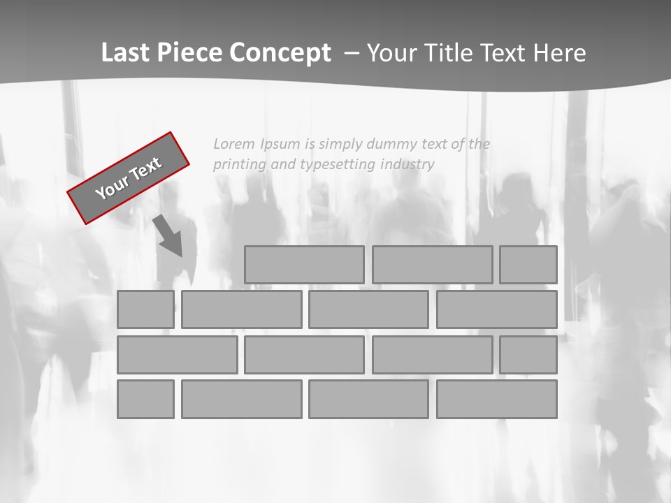 A Group Of People Walking Down A Hallway PowerPoint Template