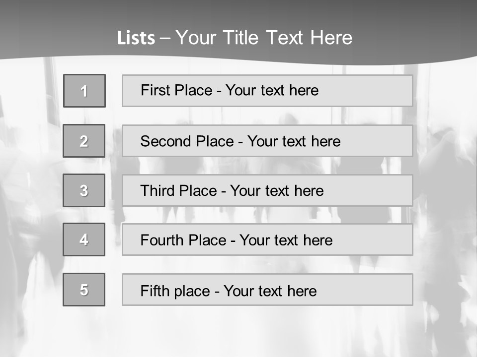 A Group Of People Walking Down A Hallway PowerPoint Template
