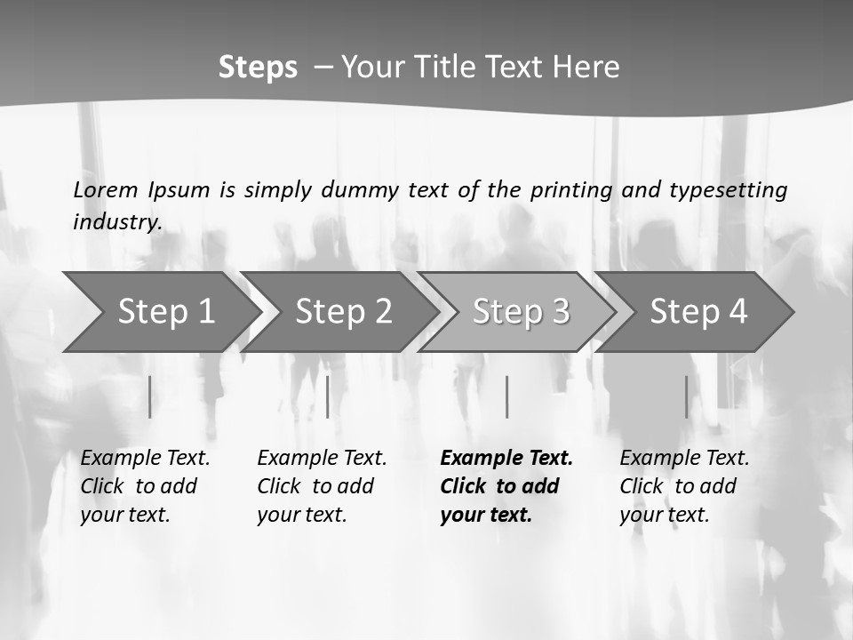 A Group Of People Walking Down A Hallway PowerPoint Template