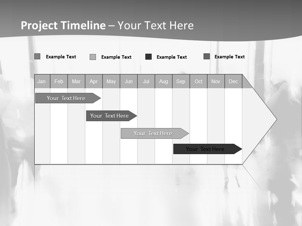 A Group Of People Walking Down A Hallway PowerPoint Template