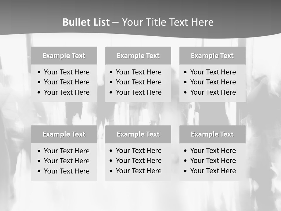 A Group Of People Walking Down A Hallway PowerPoint Template