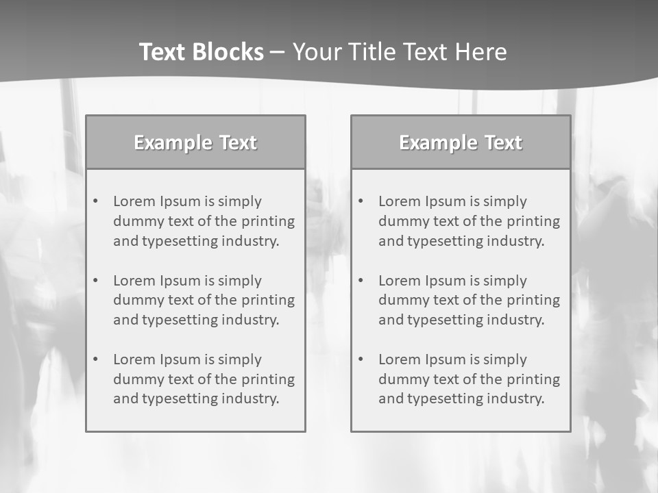 A Group Of People Walking Down A Hallway PowerPoint Template
