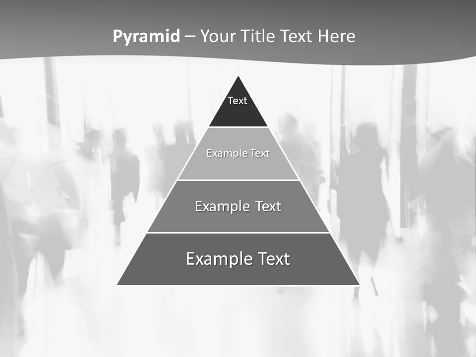 A Group Of People Walking Down A Hallway PowerPoint Template