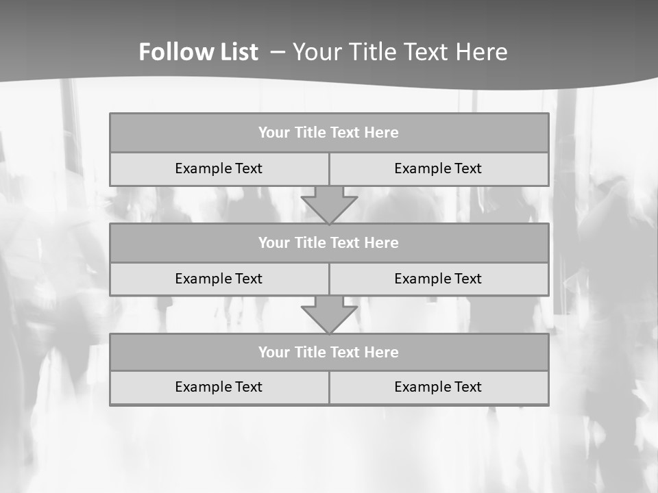 A Group Of People Walking Down A Hallway PowerPoint Template