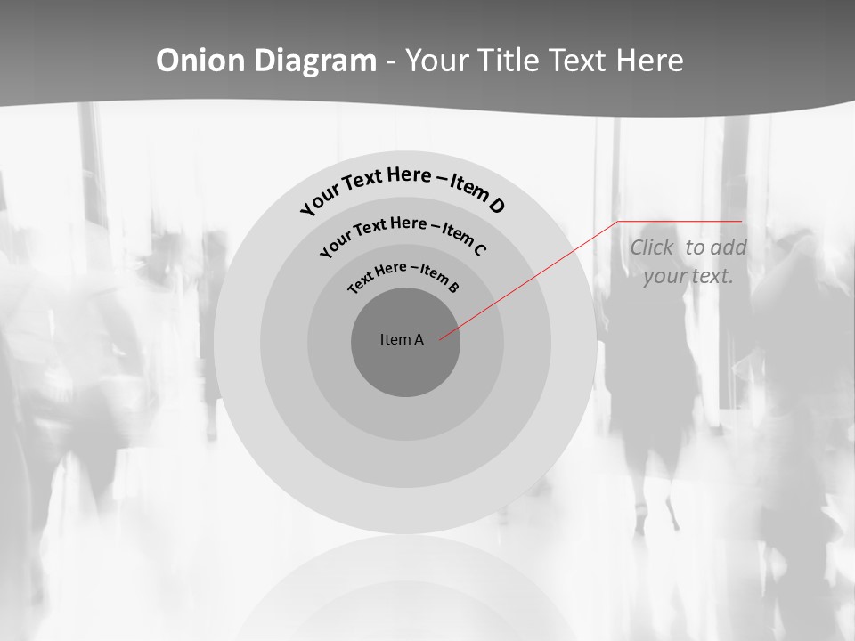 A Group Of People Walking Down A Hallway PowerPoint Template