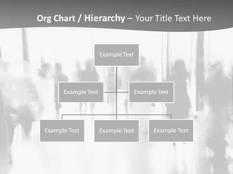 A Group Of People Walking Down A Hallway PowerPoint Template