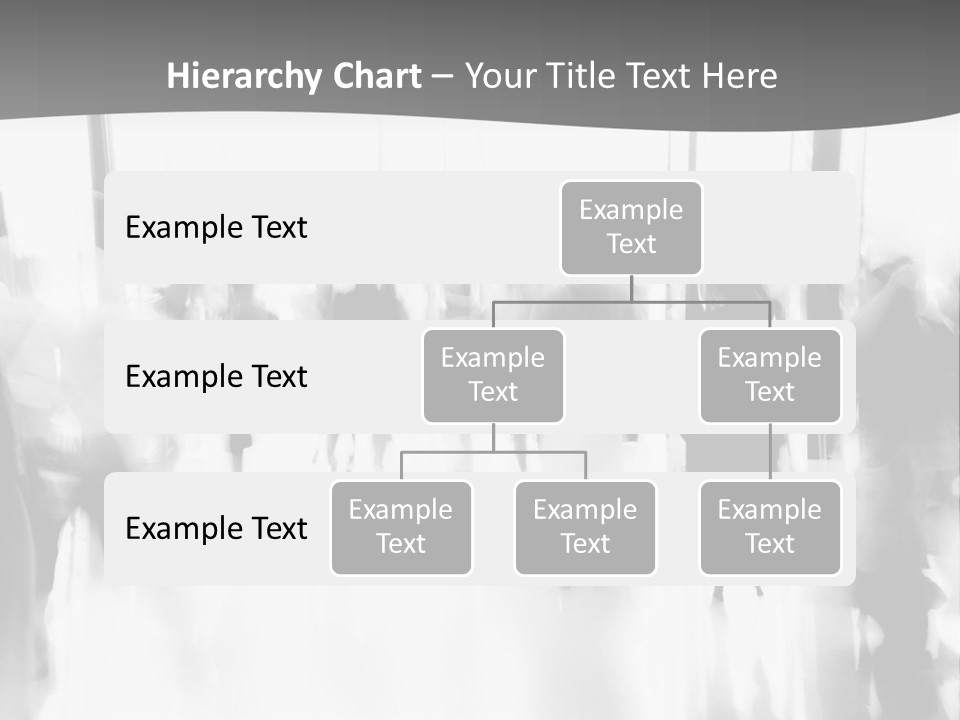 A Group Of People Walking Down A Hallway PowerPoint Template