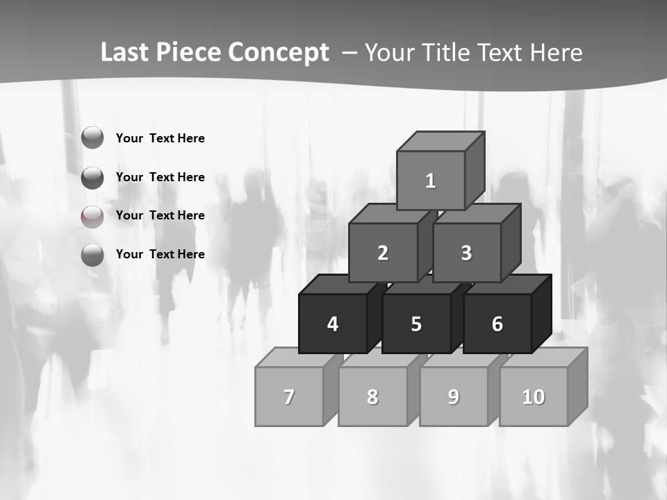 A Group Of People Walking Down A Hallway PowerPoint Template