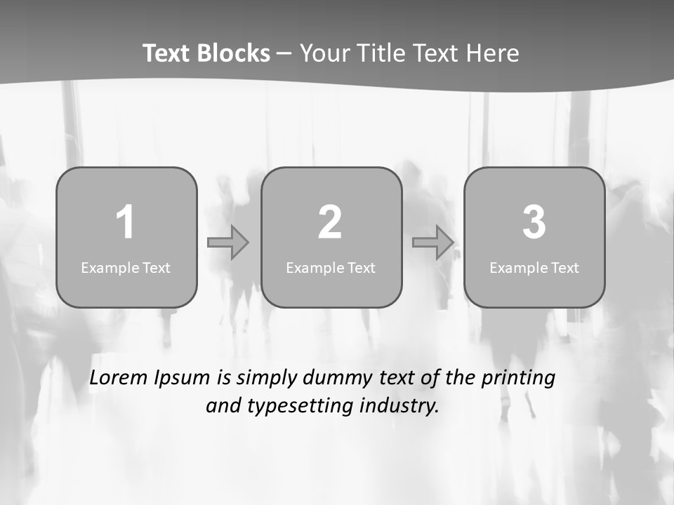 A Group Of People Walking Down A Hallway PowerPoint Template