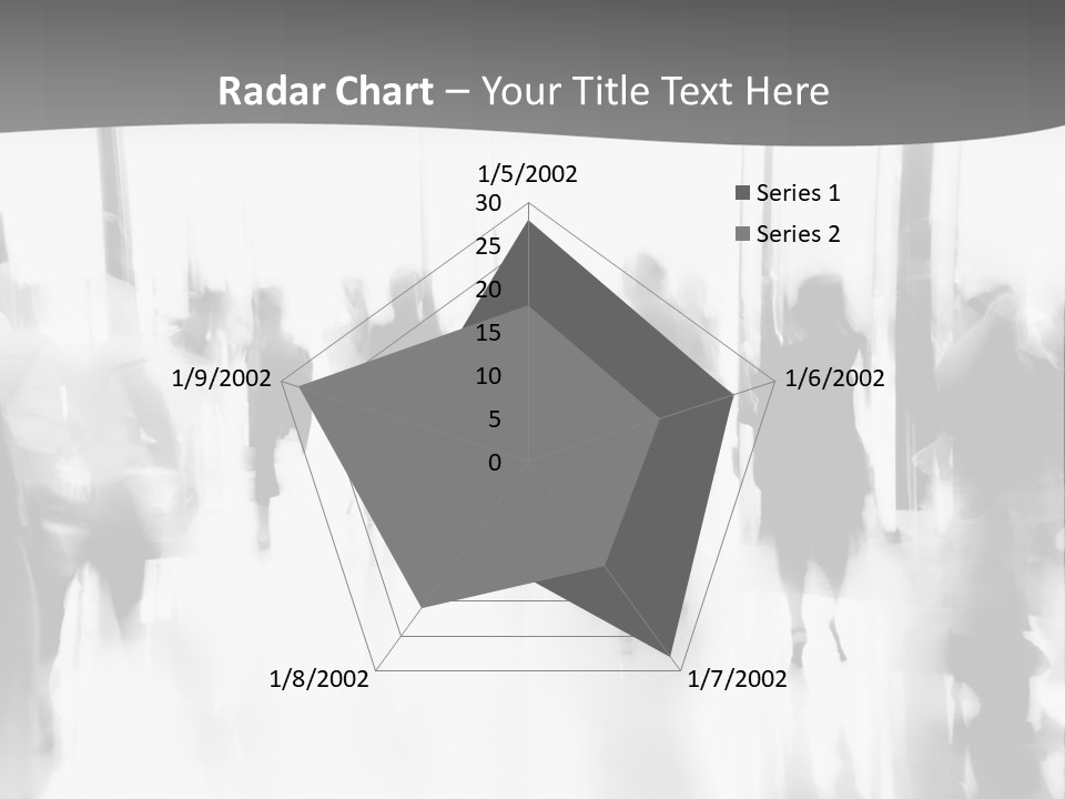 A Group Of People Walking Down A Hallway PowerPoint Template