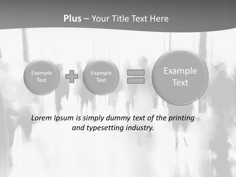 A Group Of People Walking Down A Hallway PowerPoint Template