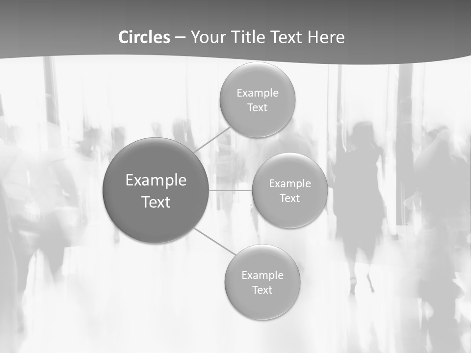 A Group Of People Walking Down A Hallway PowerPoint Template