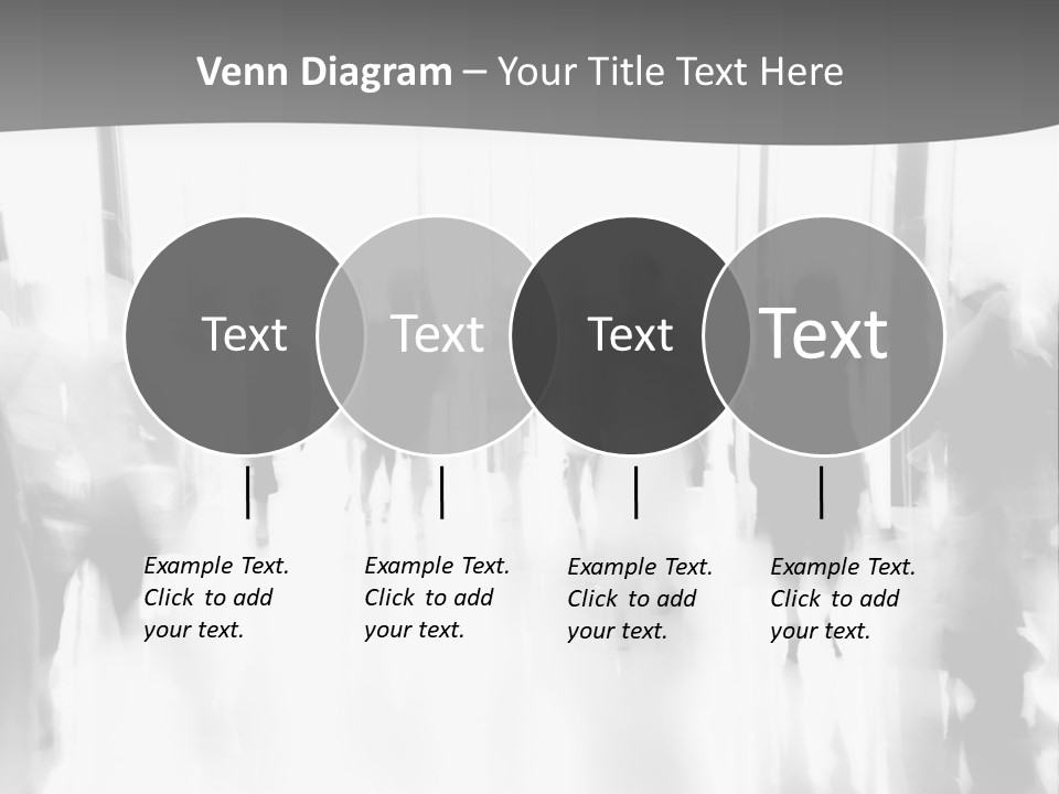 A Group Of People Walking Down A Hallway PowerPoint Template
