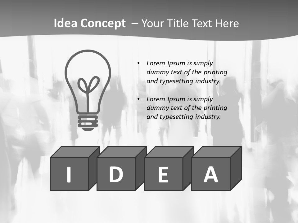 A Group Of People Walking Down A Hallway PowerPoint Template