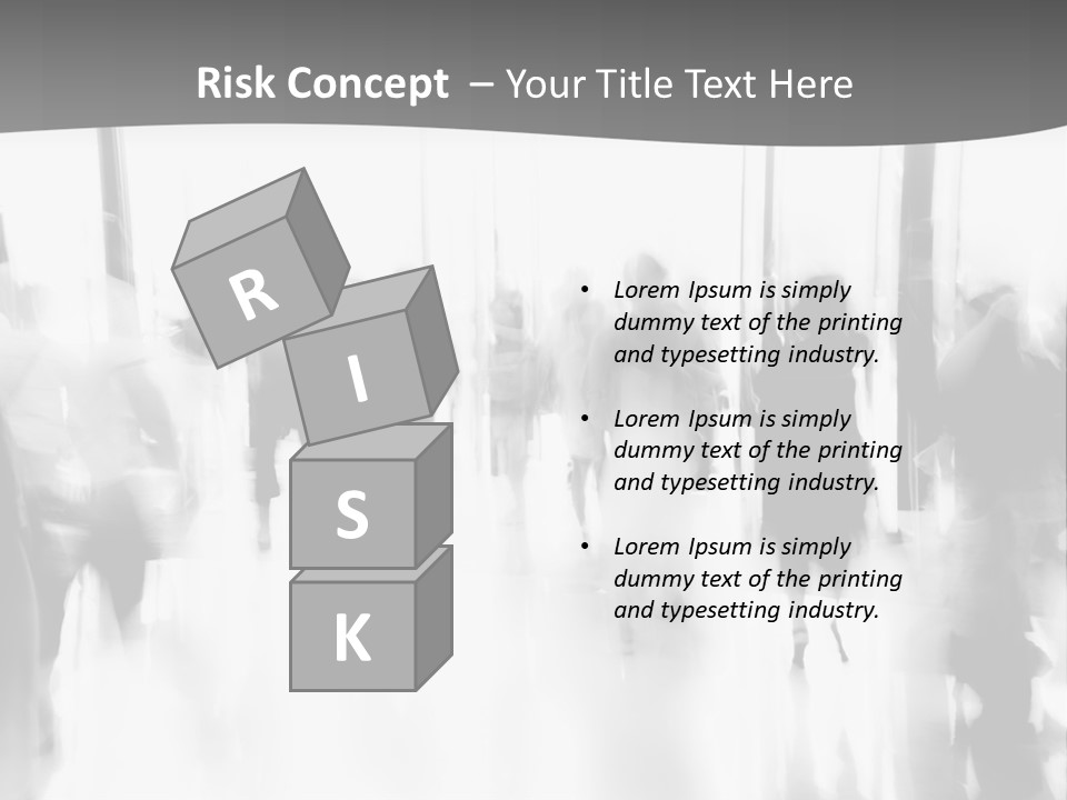 A Group Of People Walking Down A Hallway PowerPoint Template