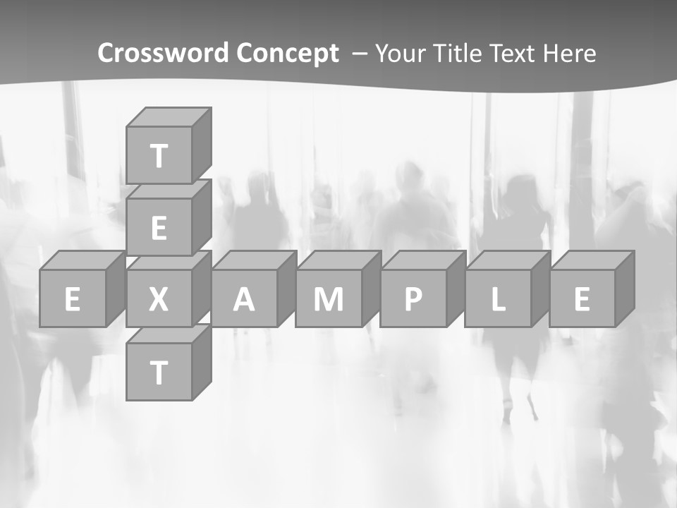 A Group Of People Walking Down A Hallway PowerPoint Template