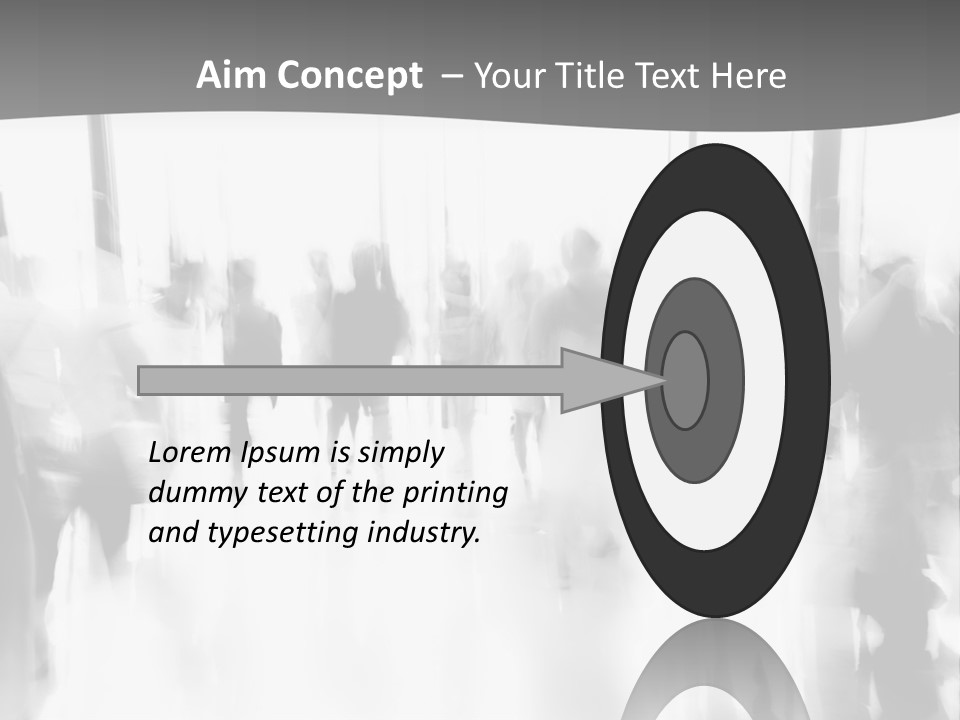 A Group Of People Walking Down A Hallway PowerPoint Template