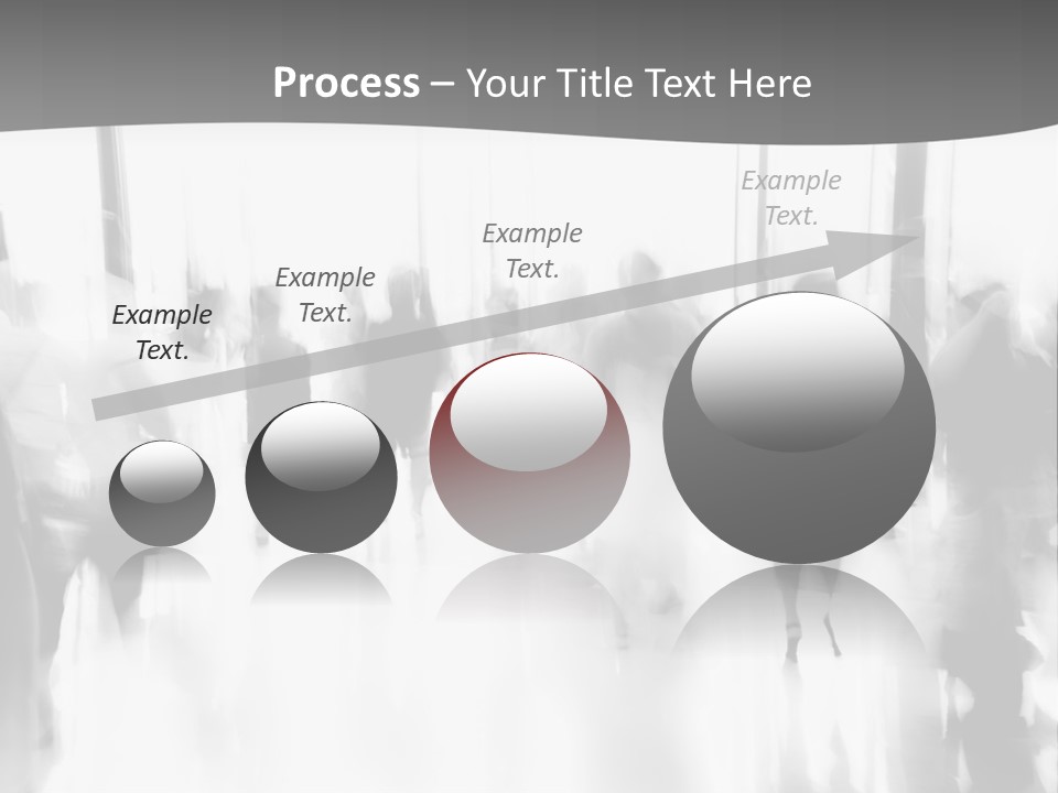 A Group Of People Walking Down A Hallway PowerPoint Template