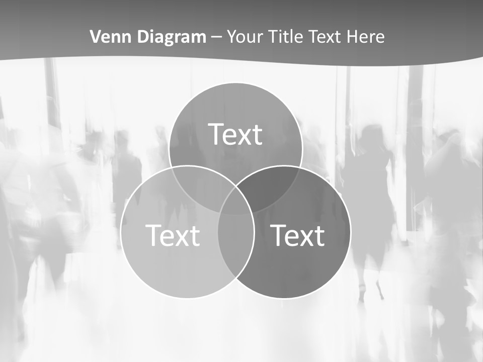 A Group Of People Walking Down A Hallway PowerPoint Template