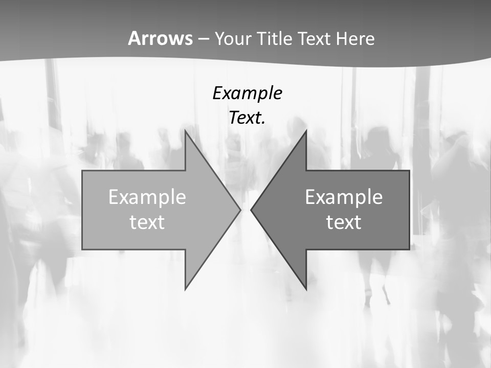 A Group Of People Walking Down A Hallway PowerPoint Template